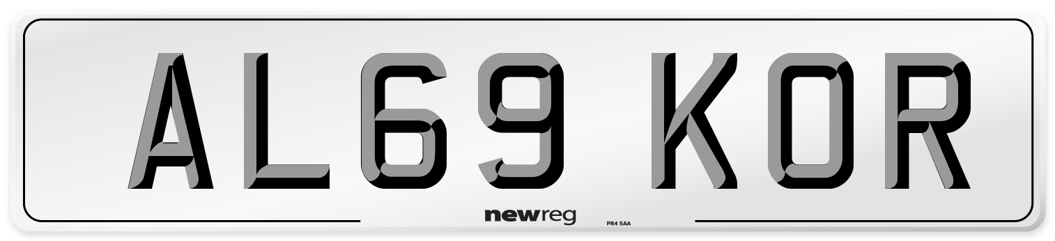 AL69 KOR Number Plate from New Reg
